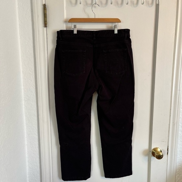 𝅺saint James Woman's Denim "1889"Jeans Size 14 Straight Leg Side Elastic Black - Picture 5 of 13